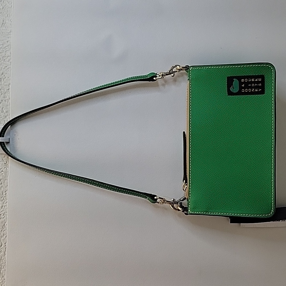 NWT Dooney & Bourke Apine Demi 20 Purse Shoulder Bag Leather Emerald Green